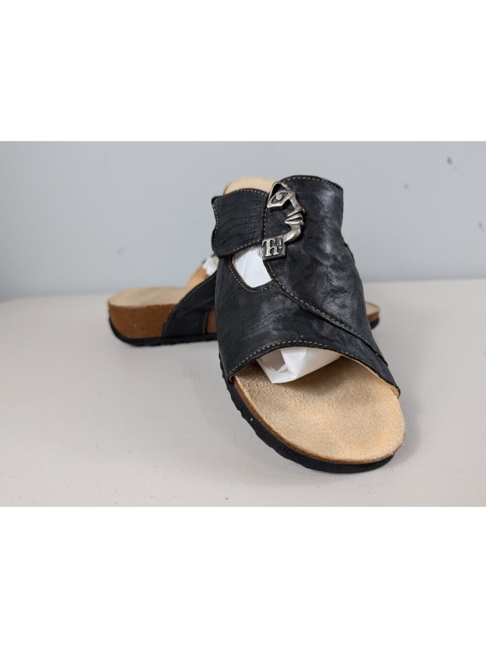 Think! Mules model Mizzi sapphire combination Hook & Loop women's size 9